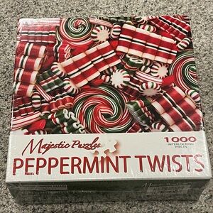 Majestic Peppermint Twists Puzzle - Red, Green, White